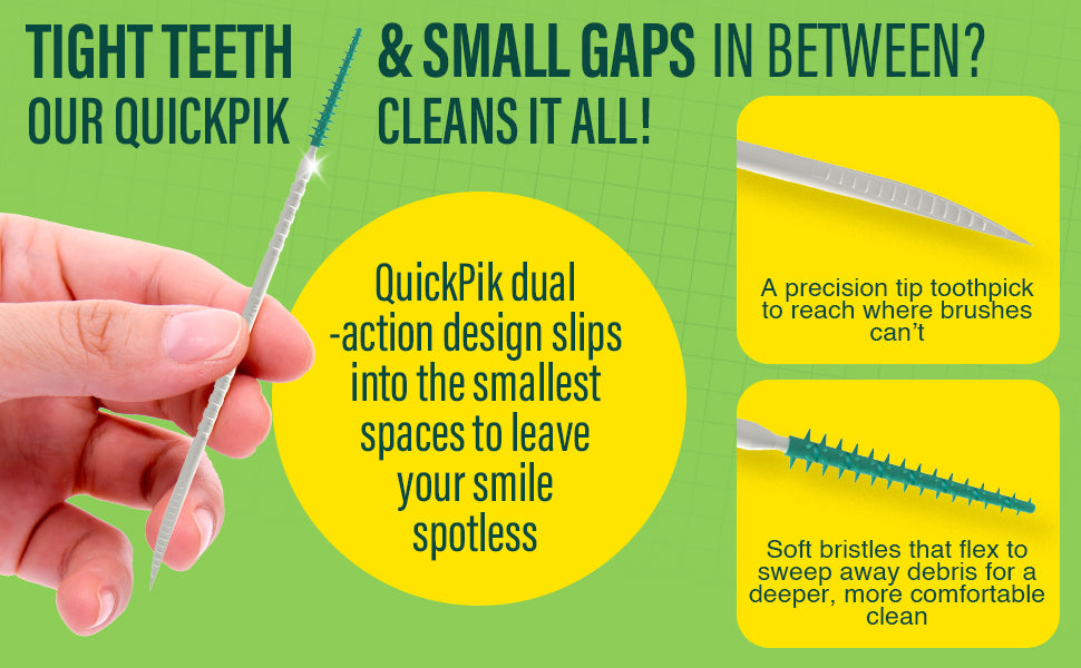 GuruNanda 2-in-1 QuickPik Toothpick 300ct with Case