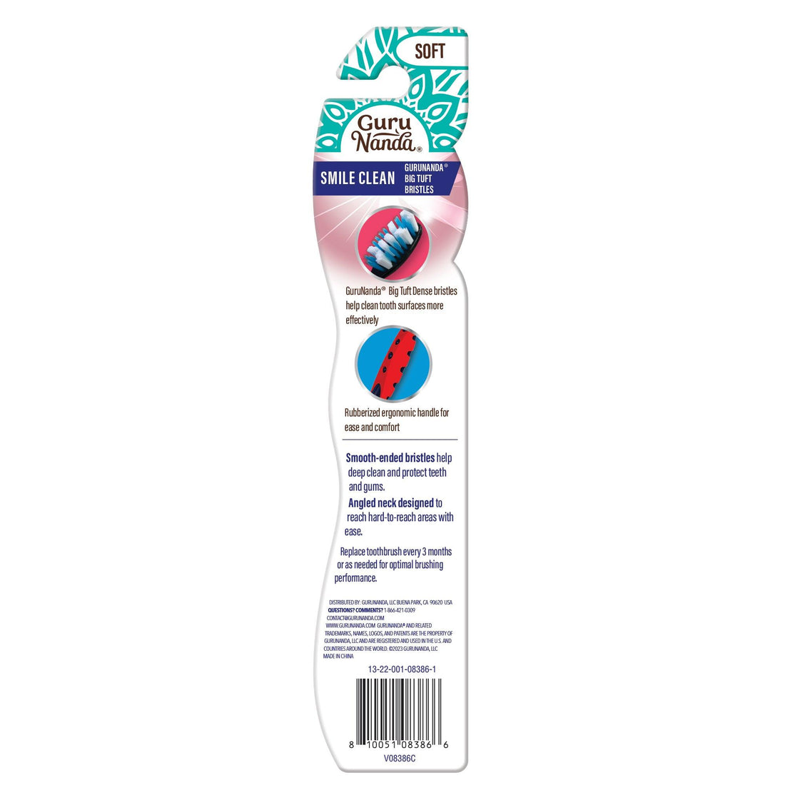 Smile Clean Big Tuft Bristles Toothbrush (1 Pack) - GuruNanda
