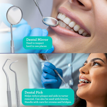 Stainless Steel Dental Kit with Travel Case