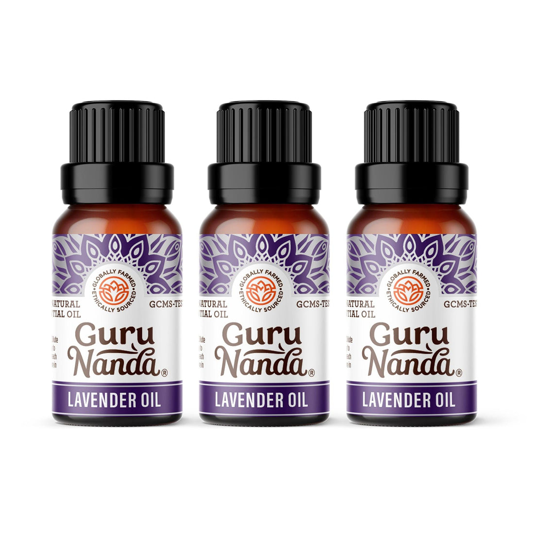 True Lavender Essential Oil, 30 ML - 3 PK - GuruNanda