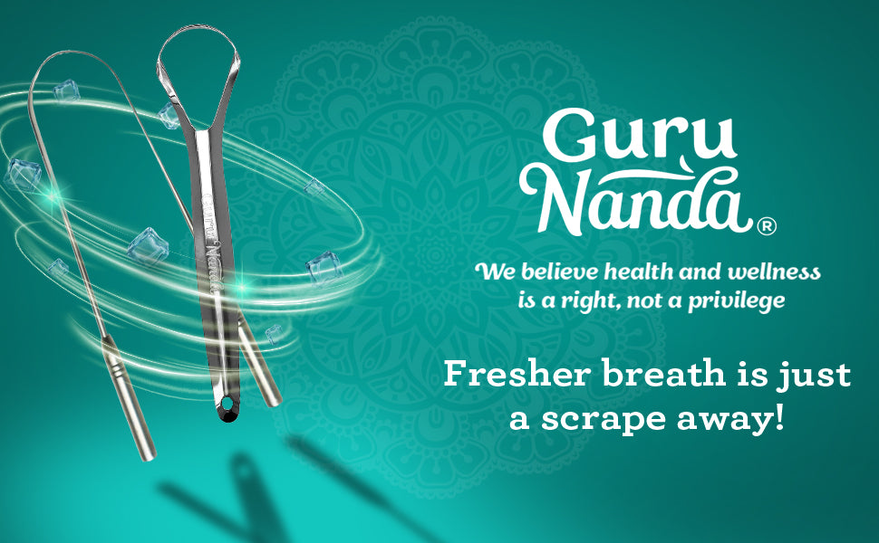 GuruNanda Tongue Scraper Variety Pack with Travel Case