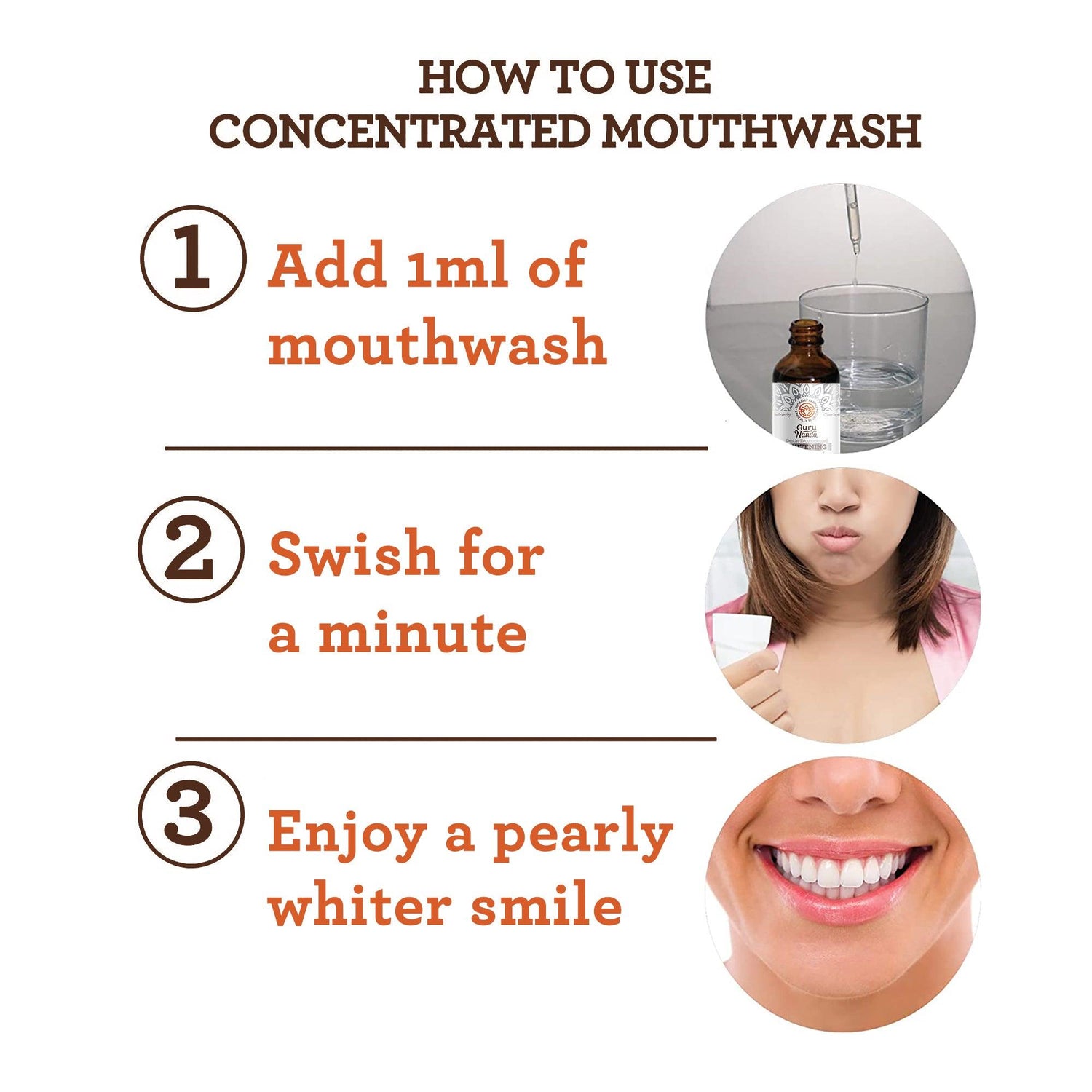 Whitening Concentrated Mouthwash (2 Fl oz) - GuruNanda