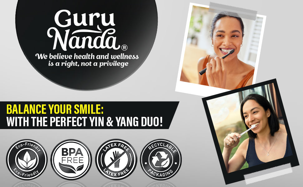 GuruNanda Yin Yang Extra-Soft Toothbrush 2-Pack