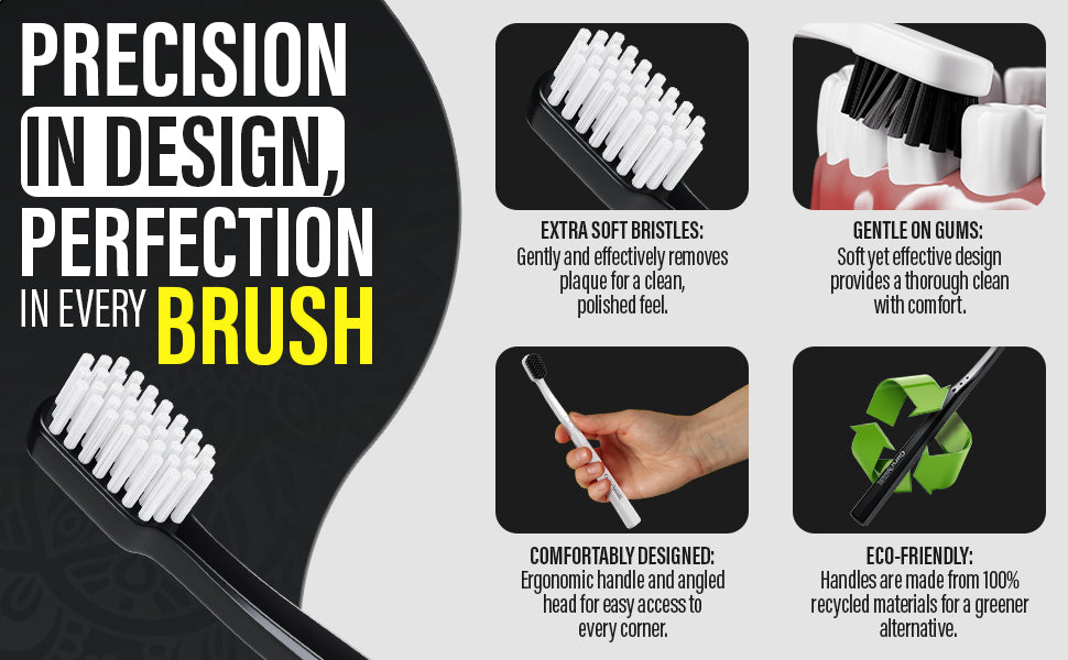 GuruNanda Yin Yang Extra-Soft Toothbrush 2-Pack