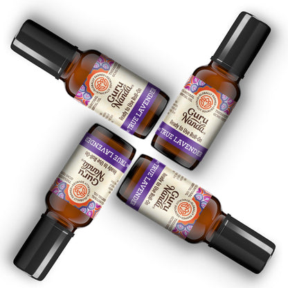 True Lavender Essential Oil Roll-Ons (4-Pack) - GuruNanda